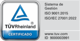 TÜV Rheinland ISO 9001:2015 · ISO/IEC 27001:2022